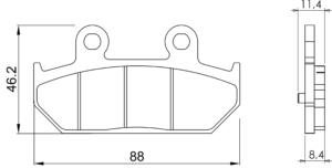 Braking pads Madison 3 rear