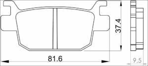 Serie Pastiglie freno  Honda SH 300 post