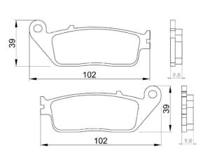 Braking Pads Honda Silverwing 400 rear
