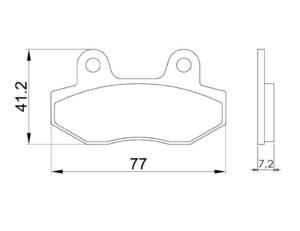 Braking pads Kymco Spike 100- 2002