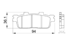 Braking pads Kymco Xciting I -08
