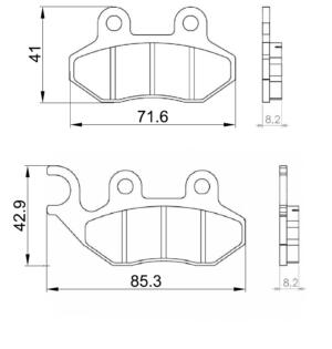 Braking pads SYM Citycar 300