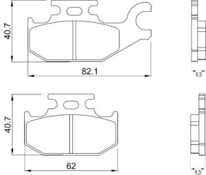 Coppia Pastiglia freno Burgman 125 07/09