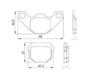 Coppia Pastiglia freno CPI Hussar 50 01