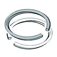 Piston Ring d.55x1 ID steel chromed phosphated