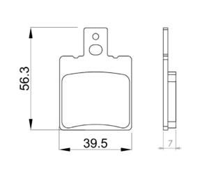 Pair of brake pads RS-RX50 front. SINT