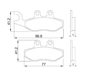 Coppia Pastiglia freno Beverly 250 Ant.pinza DX