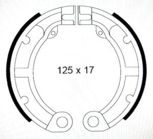 Coppia Ganasce Freno Piaggio Ape post.