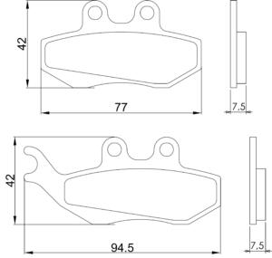 Braking pad Gilera Runner