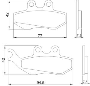 Coppia Pastiglie freno Gilera Runner