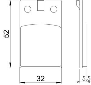 Braking pads set Scooter Malaguti
