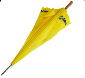 Umbrella yellow logo PK blue